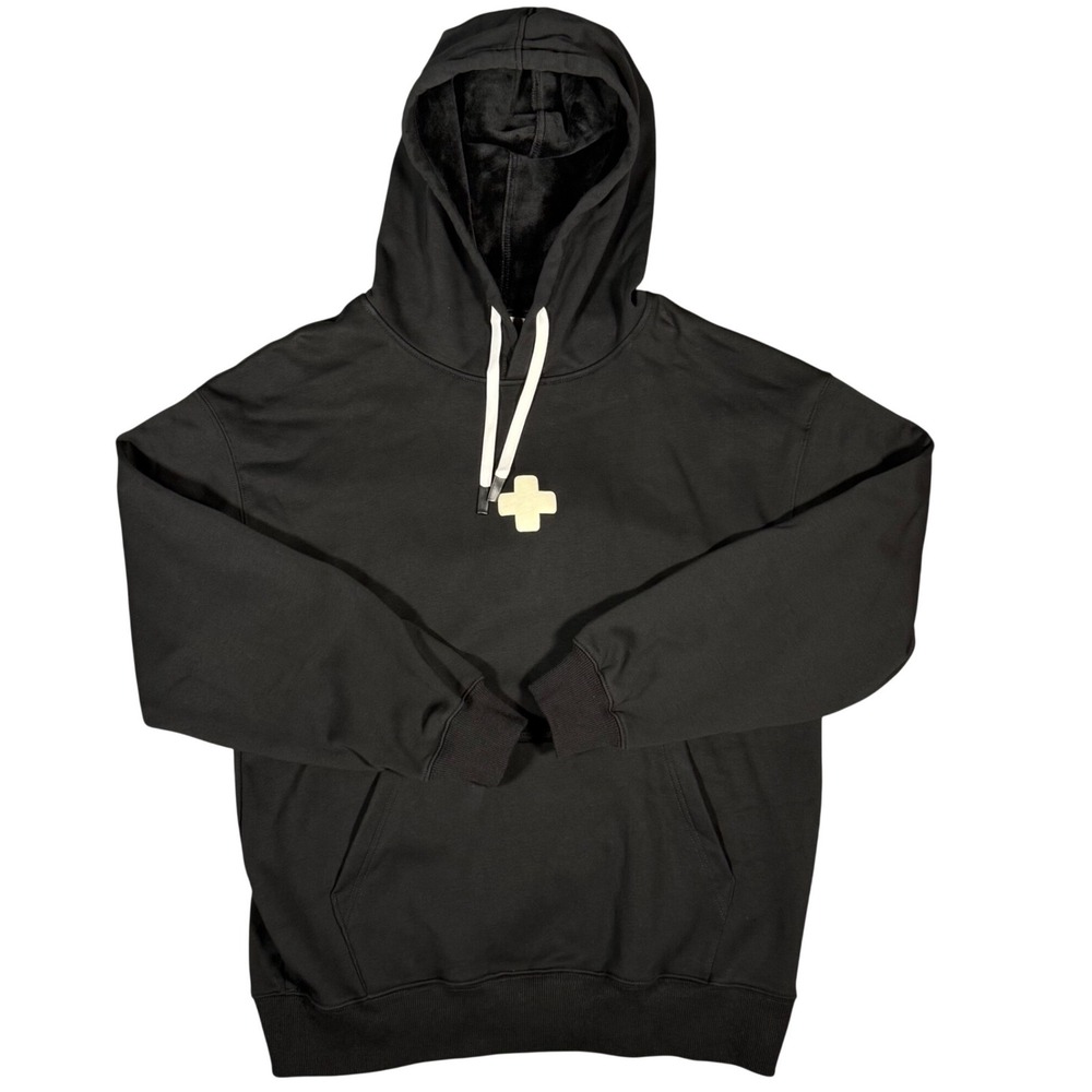El Cristiano 1761 Tequila Hoodie Womens Small Black Velvet Lined Sweatshirt Logo